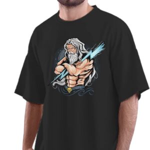 Oversized T-Shirt Science & Religion Quote Men's Women's Unise 100% Cotton Black; _SCIRELQU2-Black L Oversized_bz