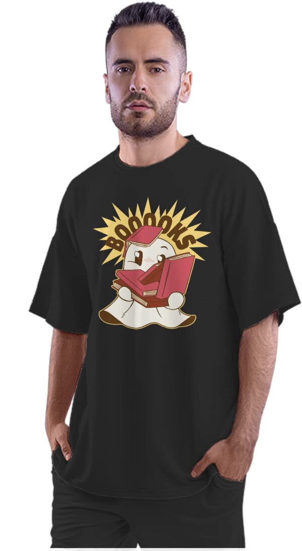 Oversized T-Shirt Santa Claus Playing Acoustic Guitar Men's Women's Unise 100% Cotton Black; _SCPAGUITUNQ-Black M Oversized_bz