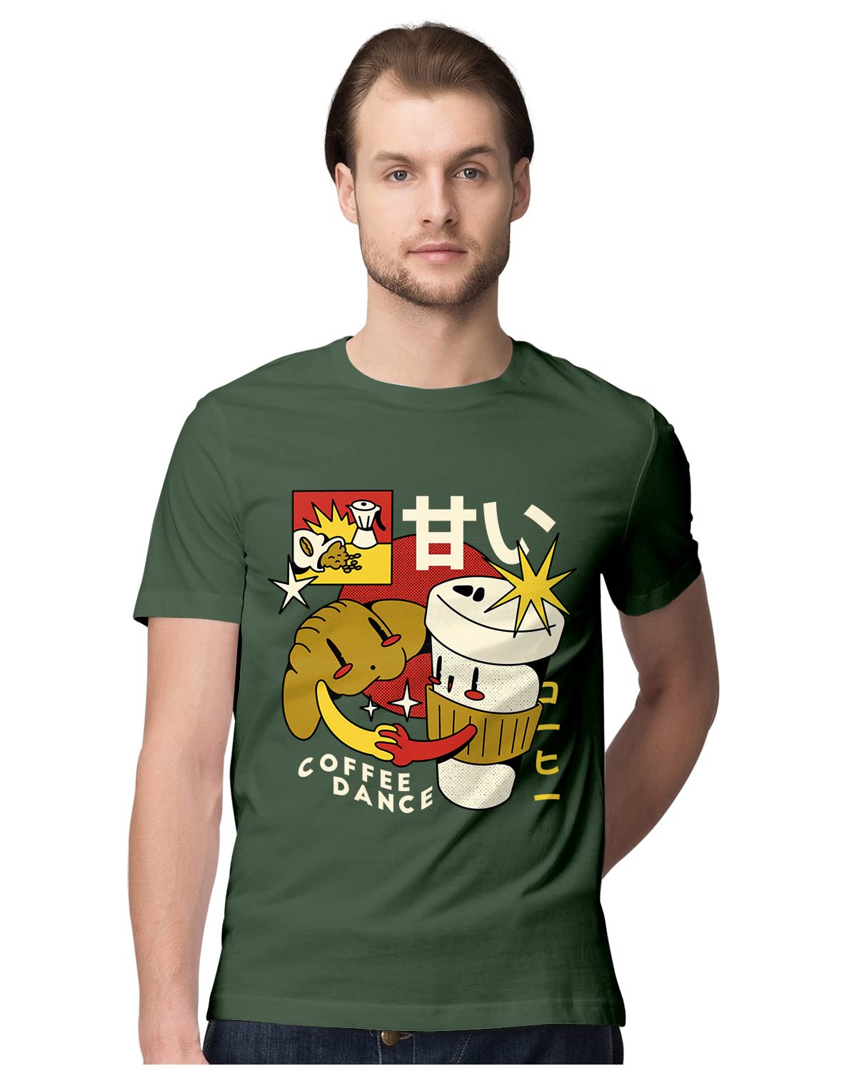 Tokyo Ghoul T-Shirt for Men from Anime and Manga Series Tokyo Ghoul 100% Cotton Round Neck Tshirt Melange Grey _TGHOULTEE--MGREY-M-MENR_bz