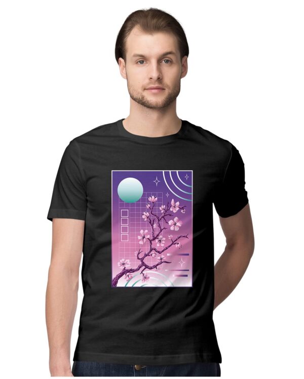 Oversized T-Shirt Samurai Warrior Against Crimson Sunset Men's Women's Unise 100% Cotton Iris Lavender; _SMWRUNQU-Iris Lavender 2XL Oversized_bz