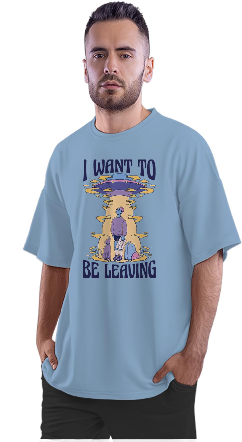 Oversized T-Shirt It's A Purrfect Day Men's Women's Unise 100% Cotton Baby Blue; _OPURUNQP-Baby Blue M Oversized_bz