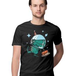 Oversized T-Shirt Dargon Attacking Knight Men's Women's Unise 100% Cotton Black; _DARNAKGF2-Black L Oversized_bz