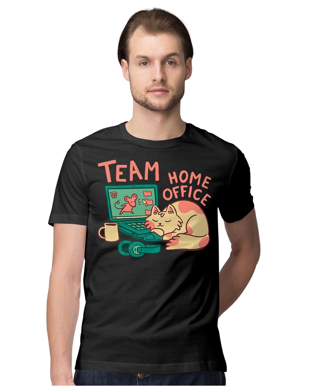 Rick Sanchez and Morty Smith Fear and Loathing in Las Vegas Mashup Graphic Printed 100% Men's Cotton Tshirt Sky Blue_RMFL--SBLUE-S-MENR_bz