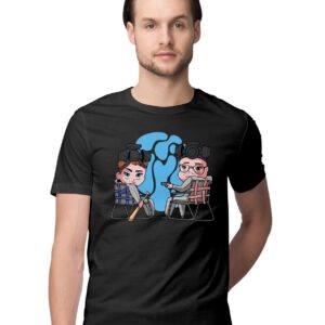 Oversized T-Shirt LITGITAUNQ Men's Women's Unise 100% Cotton Navy Blue; _LITGITAUNQ-Navy Blue L Oversized_bz