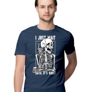 Oversized T-Shirt LITGITAUNQ Men's Women's Unise 100% Cotton Navy Blue; _LITGITAUNQ-Navy Blue XL Oversized_bz