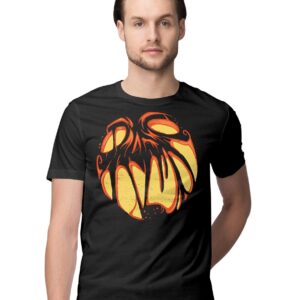Oversized T-Shirt Wizard Casting Fire Wall Spell Men's Women's Unise 100% Cotton Black; _WIZACTUNQ-Black XL Oversized_bz