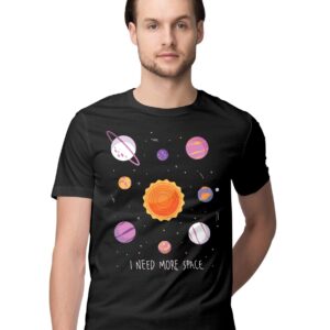 Oversized T-Shirt Astronaut Playing Electric Guitar in Space Men's Women's Unise 100% Cotton Navy Blue; _ASELEUNIQ-Navy Blue S Oversized_bz
