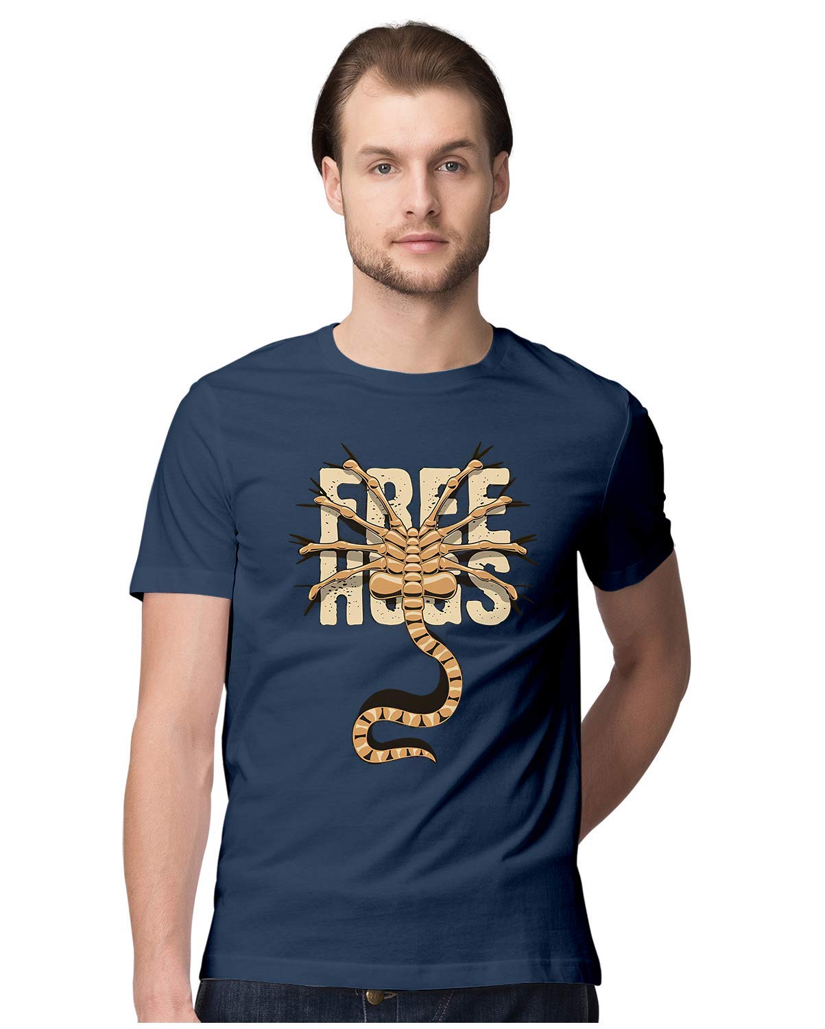 Oversized T-Shirt Doh - Homer Simpson Men's Women's Unise 100% Cotton Navy Blue; _PT_1256