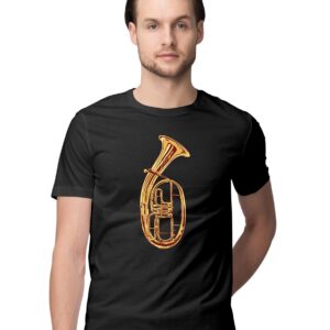 Oversized T-Shirt T-Re Playing Piano - Dinosaur Pianist Men's Women's Unise 100% Cotton Black; _PT_1388