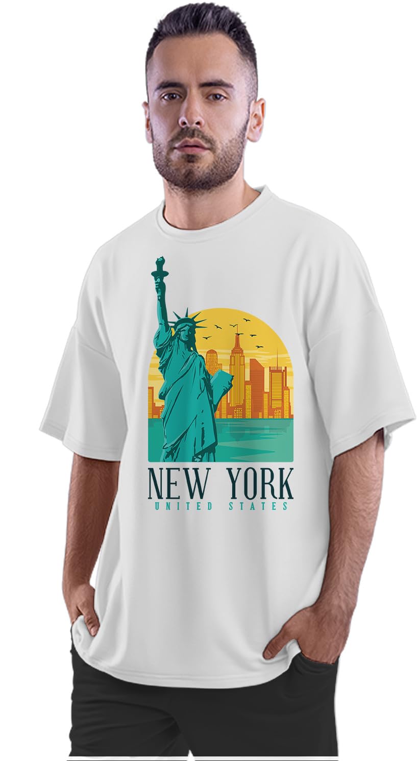 Oversized T-Shirt Phone Facehugger Men's Women's Unise 100% Cotton White; _PT_1406