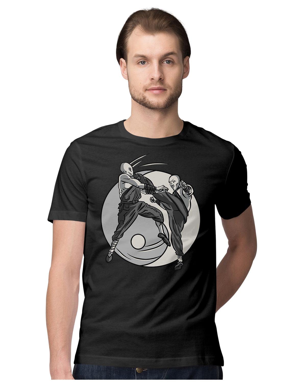 Oversized T-Shirt Bored Cat with Coffee - Retro Sunset Men's Women's Unise 100% Cotton White; _PT_1442