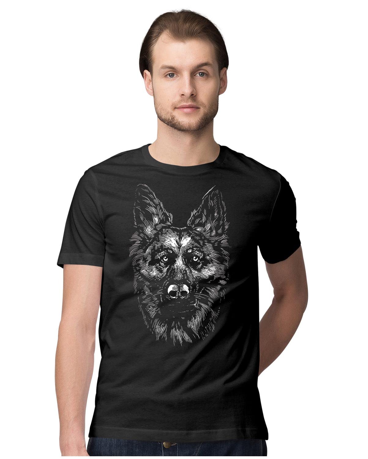 Tokyo Ghoul T-Shirt for Men from Anime and Manga Series Tokyo Ghoul 100% Cotton Round Neck Tshirt Melange Grey _TGHOULTEE--MGREY-S-MENR_bz
