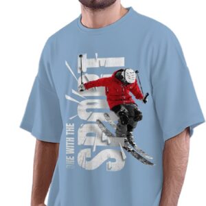 Oversized T-Shirt Goa Beach Sunset Men's Women's Unise 100% Cotton Baby Blue; _GOABSUNIQ-Baby Blue M Oversized_bz