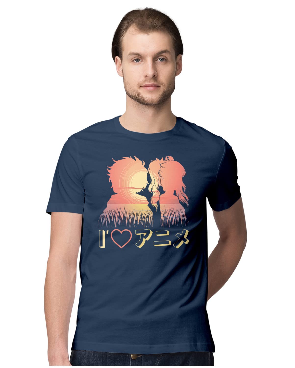 Oversized T-Shirt The Geek - Piel Tarot Card Men's Women's Unise 100% Cotton Navy Blue; _THEGUNQG-Navy Blue L Oversized_bz