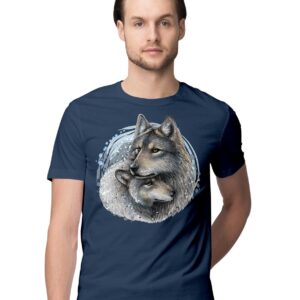 Oversized T-Shirt Bite Me - Piranha Fish Men's Women's Unise 100% Cotton Navy Blue; _BITEMEUNQ-Navy Blue 2XL Oversized_bz