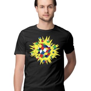 Oversized T-Shirt Evil Eye Mandala Men's Women's Unise 100% Cotton Black; _EVLYMNDUNQ-Black S Oversized_bz