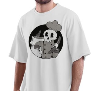 Oversized T-Shirt Teddy Bear Playing Football Men's Women's Unise 100% Cotton White; _TPFTBOSX-White XL Oversized_bz