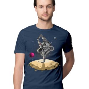 Oversized T-Shirt Earth Day Men's Women's Unise 100% Cotton Navy Blue; _PT_1015