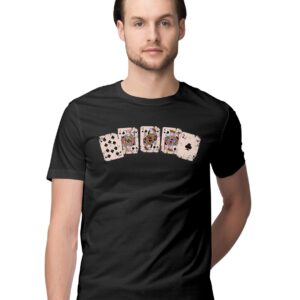 Men's Oversized T-Shirt The Gamer - Piel Tarot Card 100% Cotton Black; _PT_1683