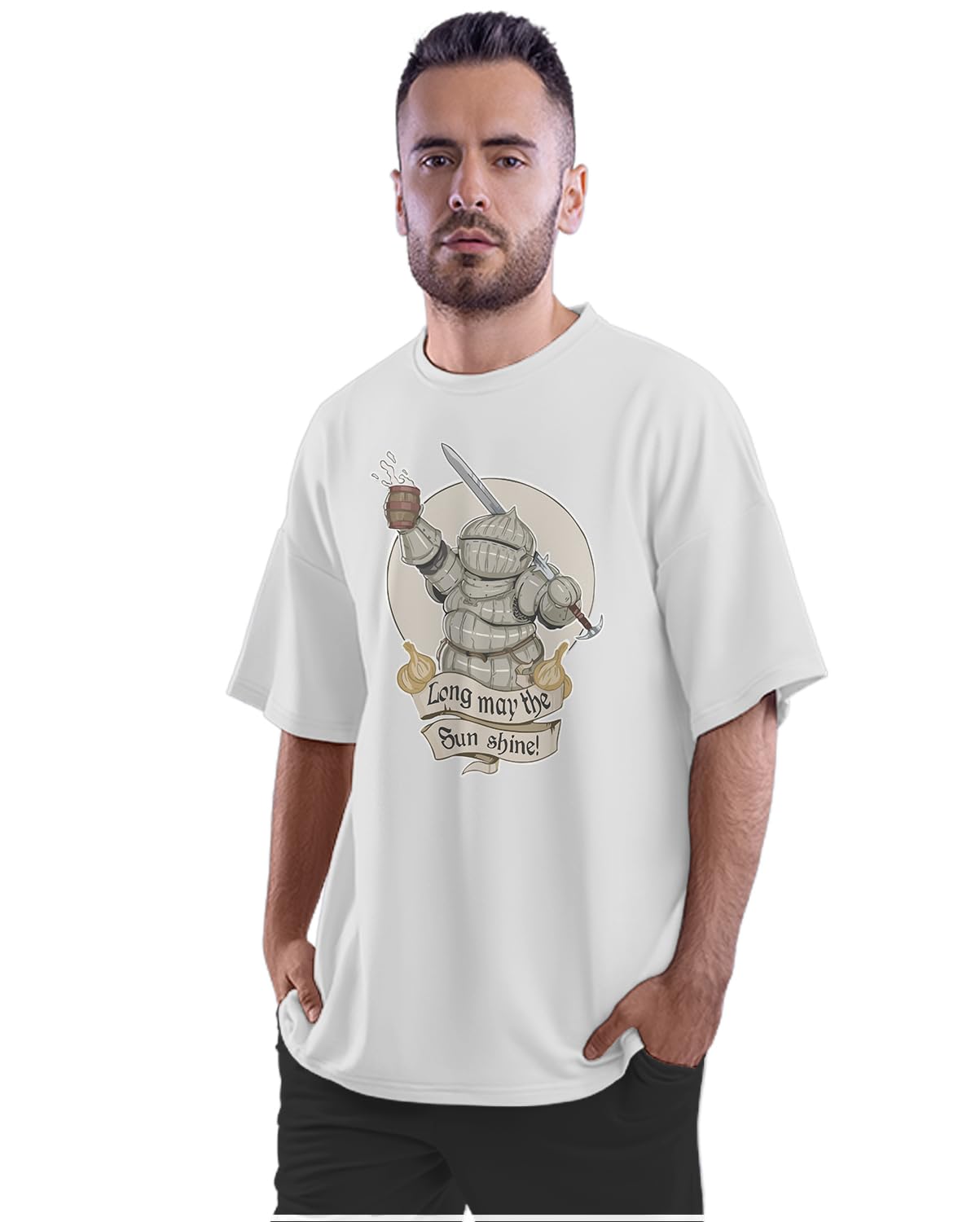 Oversized T-Shirt Magic Quote Men's Women's Unise 100% Cotton Black; _PT_1815