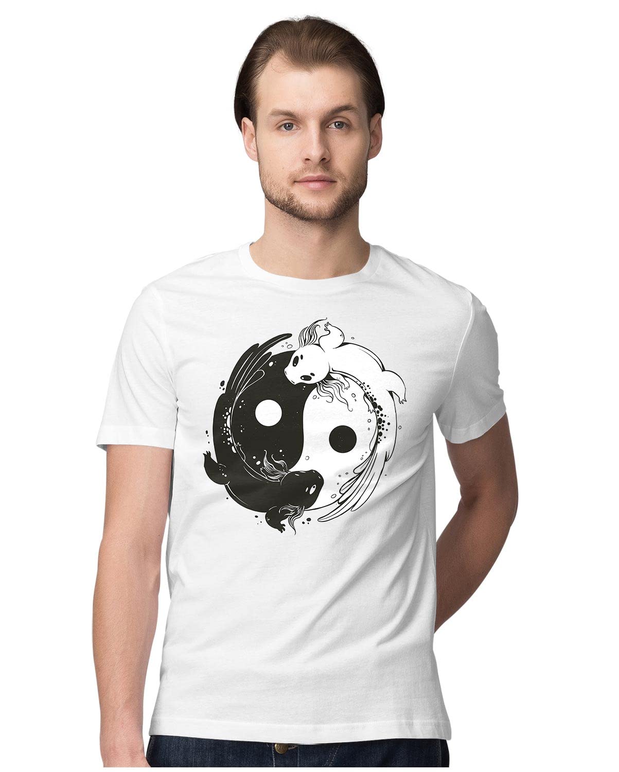 Oversized T-Shirt Kung Fu Cat - Karate Cat Men's Women's Unise 100% Cotton White; _PT_1932