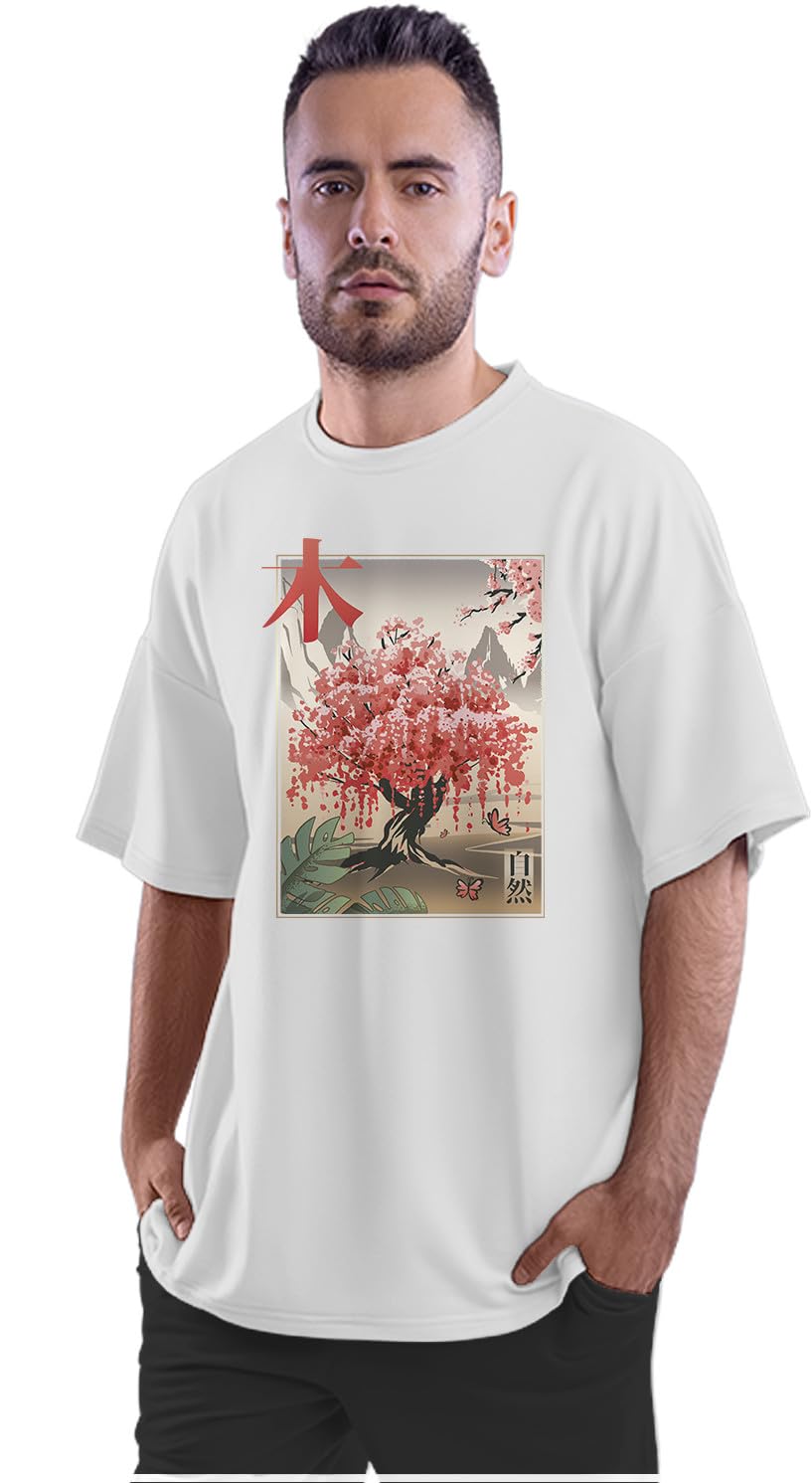 Oversized T-Shirt Cool Anime Dude Men's Women's Unise 100% Cotton White; _COANBFE2-White S Oversized_bz