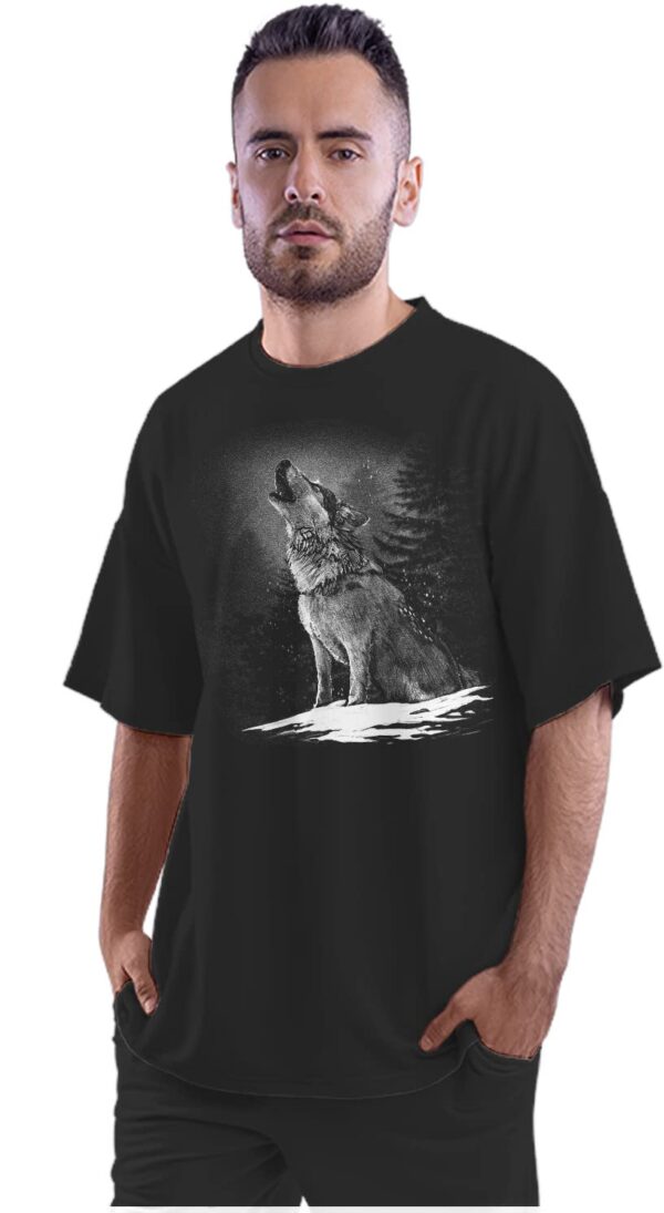 Oversized T-Shirt Triceratops - Dinosaur - Hand Drawn Illustration Men's Women's Unise 100% Cotton Black; _TRIHENOSX-Black S Oversized_bz