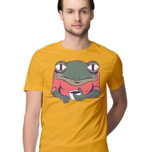 Oversized T-Shirt Kawaii Frog Eating Ramen Men's Women's Unise 100% Cotton Dusty Rose; _PT_2052