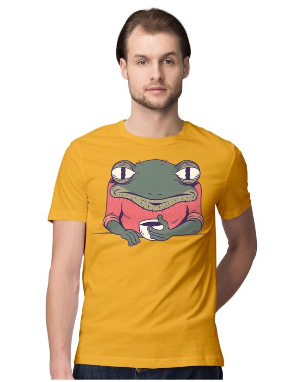 Oversized T-Shirt Kawaii Frog Eating Ramen Men's Women's Unise 100% Cotton Dusty Rose; _PT_2052