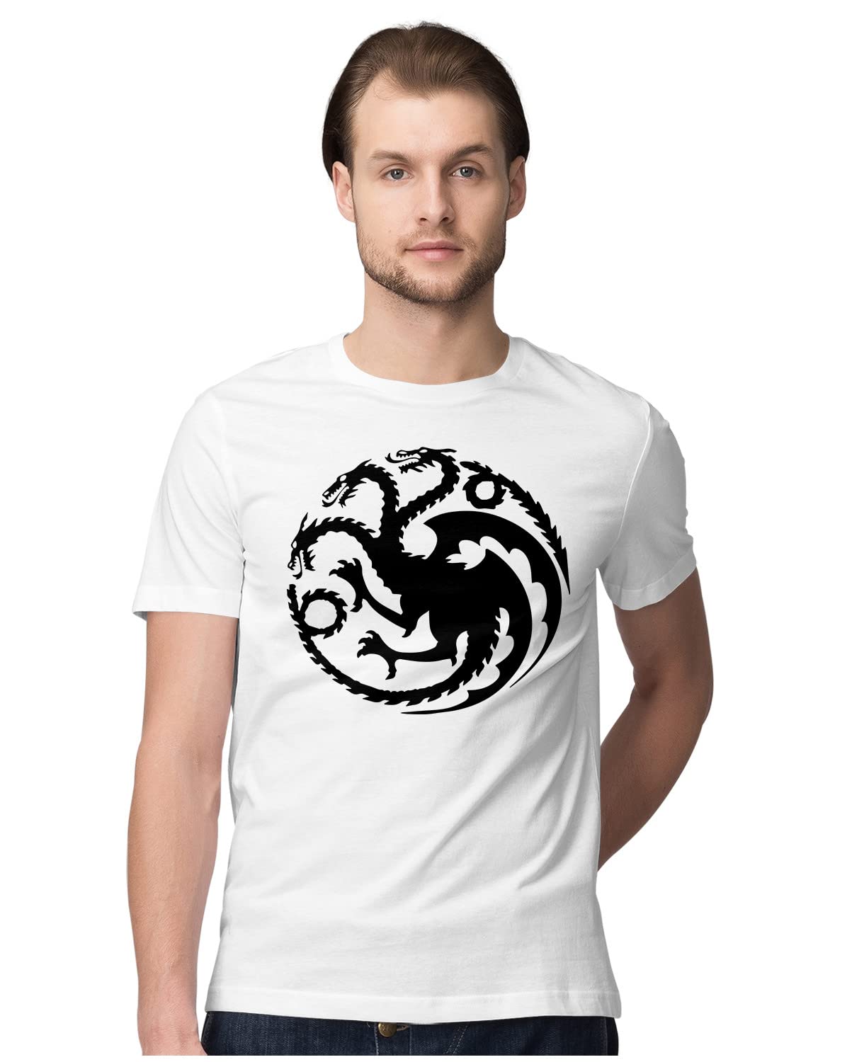 Oversized T-Shirt Yin Yang Cats Men's Women's Unise 100% Cotton White; _YINCXATUNQ-White S Oversized_bz