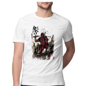 Oversized T-Shirt Forest Frog Perched ATOP A Mushroom Men's Women's Unise 100% Cotton Navy Blue; _PT_2106