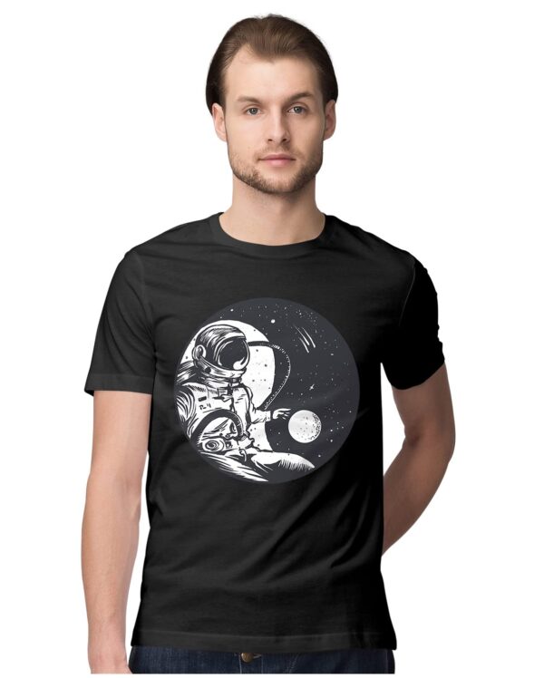 Oversized T-Shirt Europa - Jupiter's Moon Men's Women's Unise 100% Cotton Black; _EURJUPUNQ-Black 2XL Oversized_bz