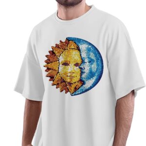 Oversized T-Shirt It's A Purrfect Day Men's Women's Unise 100% Cotton Iris Lavender; _PT_2173