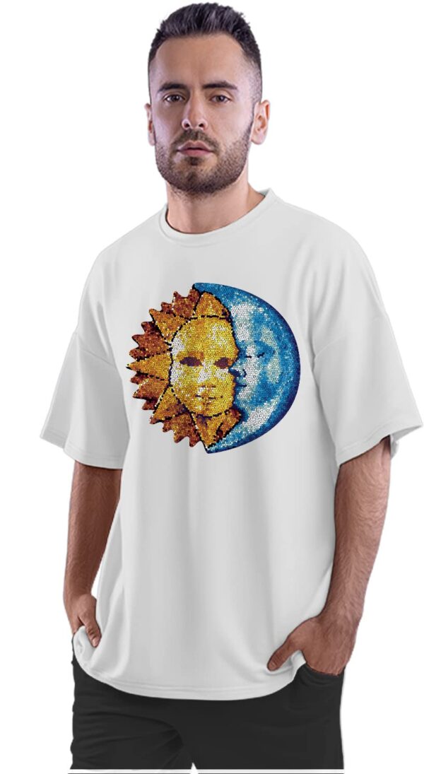 Oversized T-Shirt It's A Purrfect Day Men's Women's Unise 100% Cotton Iris Lavender; _PT_2173