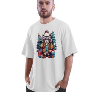 Oversized T-Shirt Praying Mantis Chef Cookie Men's Women's Unise 100% Cotton White; _PRMACHOKVE2-White 2XL Oversized_bz