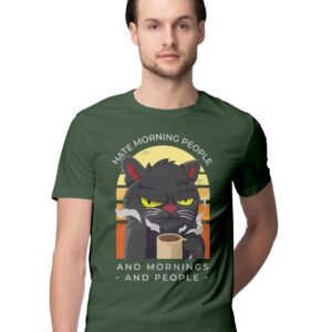 Oversized T-Shirt Stressed Cat - Dark Humour Men's Women's Unise 100% Cotton Dusty Rose; _SCDRUNQQ-Dusty Rose L Oversized_bz