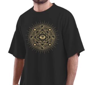 Oversized T-Shirt Dandelion Flower & Butterflies Men's Women's Unise 100% Cotton Black; _DANFLUNQ-Black S Oversized_bz