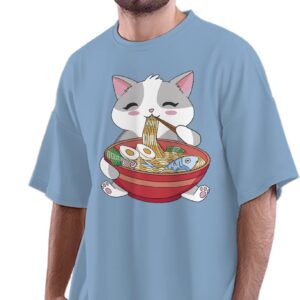 Oversized T-Shirt Ew, People - Antisocial Cat Men's Women's Unise 100% Cotton Iris Lavender; _PT_1725