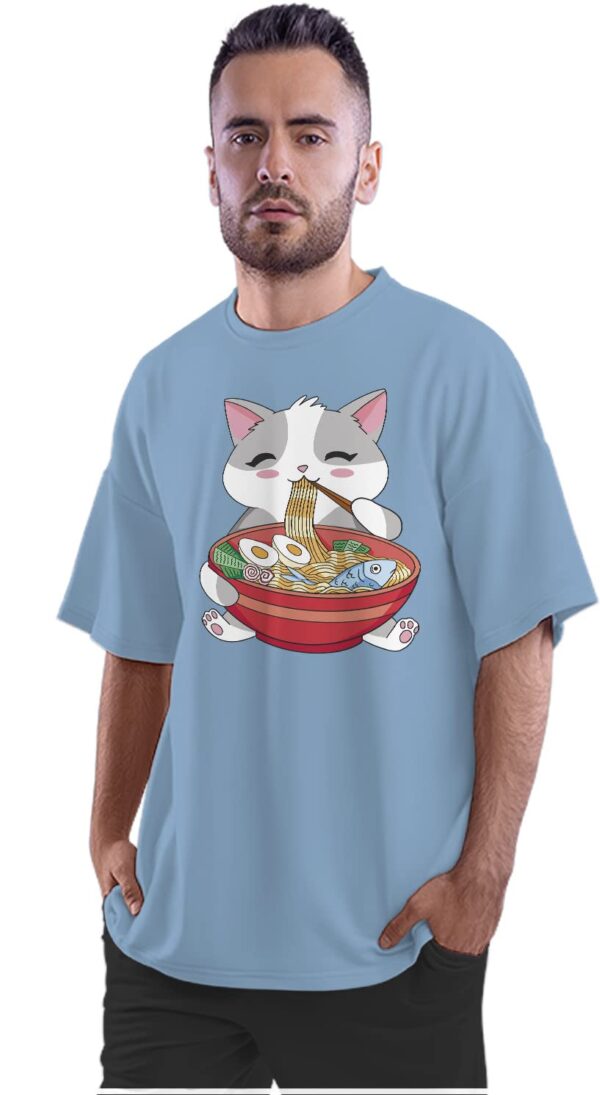 Oversized T-Shirt Ew, People - Antisocial Cat Men's Women's Unise 100% Cotton Iris Lavender; _PT_1725