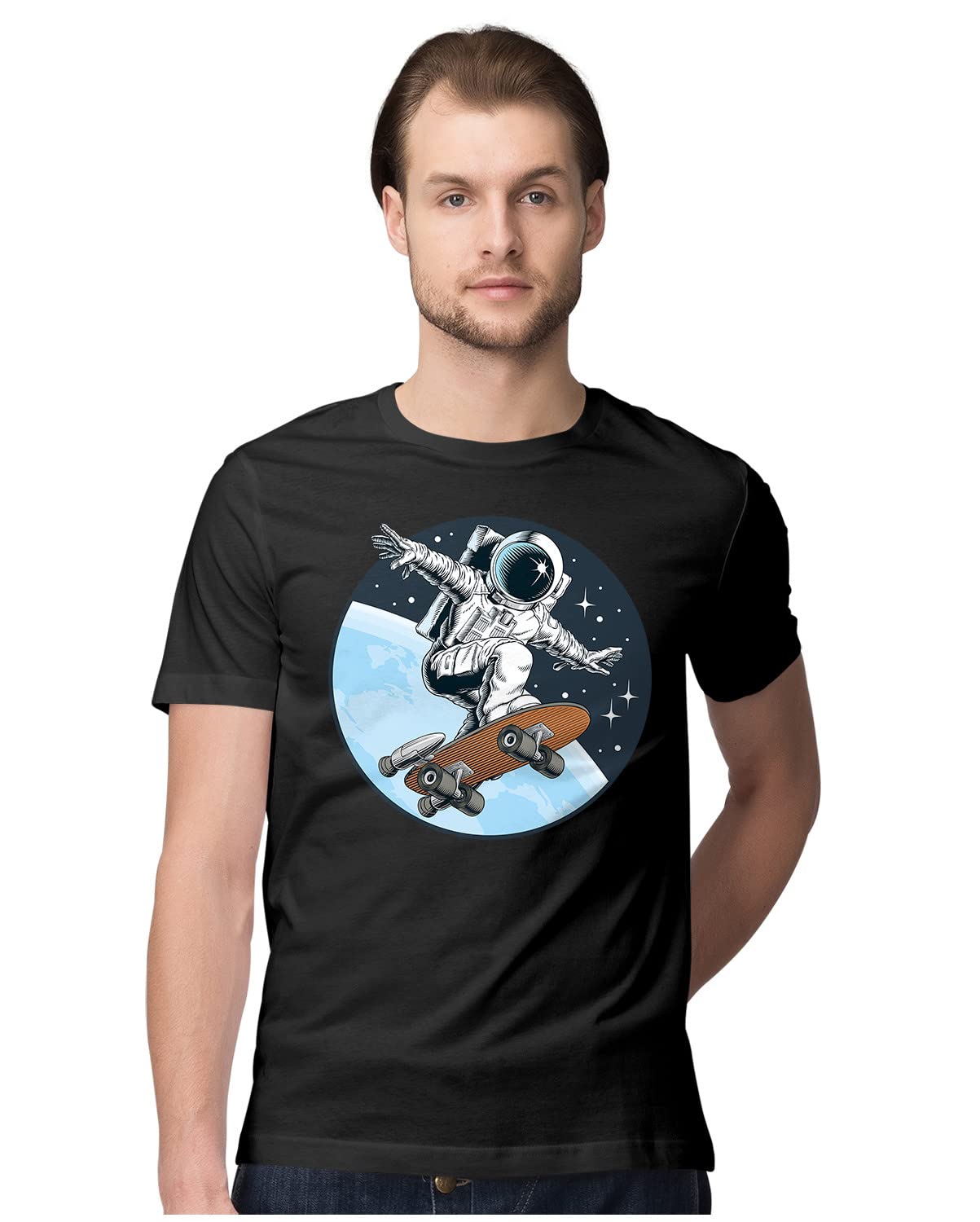 Oversized T-Shirt White Owl with Books & Coffee Men's Women's Unise 100% Cotton Black; _PT_1731