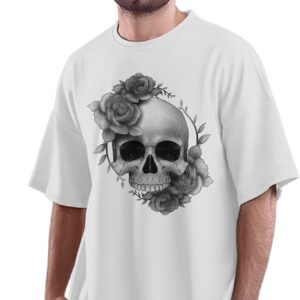 Men's Oversized T-Shirt Rock & Roll Electric Guitar - Artwork 100% Cotton Black; _ROEWXNOSM-Black 2XL Oversized_bz