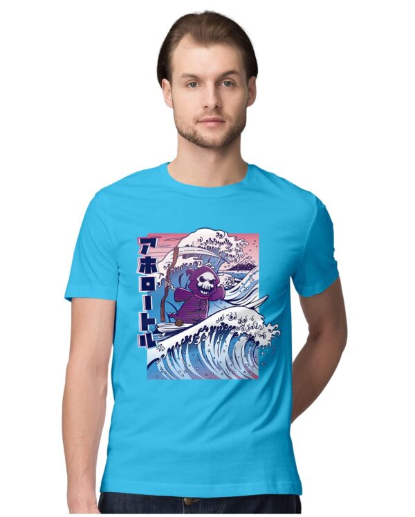 Oversized T-Shirt Chill Pig Doing Yoga Pose Men's Women's Unise 100% Cotton Iris Lavender; _CHILLPIUNQ-Iris Lavender S Oversized_bz