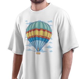 Oversized T-Shirt Yin Yang Killer Whales Men's Women's Unise 100% Cotton Baby Blue; _YINGKILERW2-Baby Blue M Oversized_bz