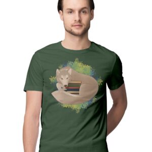 Oversized T-Shirt Wolf with Viking Runes Men's Women's Unise 100% Cotton Black; _WLFVIKUNQ-Black S Oversized_bz