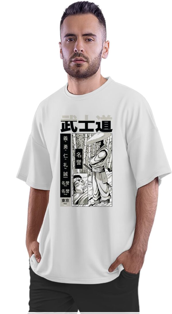 Oversized T-Shirt Cool Anime Dude Men's Women's Unise 100% Cotton White; _COANBFE2-White L Oversized_bz