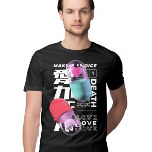Oversized T-Shirt Triceratops - Dinosaur - Hand Drawn Illustration Men's Women's Unise 100% Cotton Black; _TRIHENOSX-Black M Oversized_bz