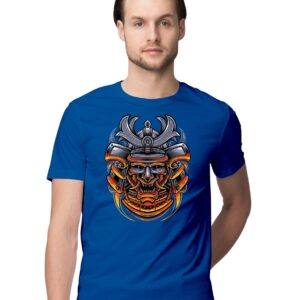 Oversized T-Shirt Forest Frog Perched ATOP A Mushroom Men's Women's Unise 100% Cotton Navy Blue; _FORFRGUNQX-Navy Blue L Oversized_bz