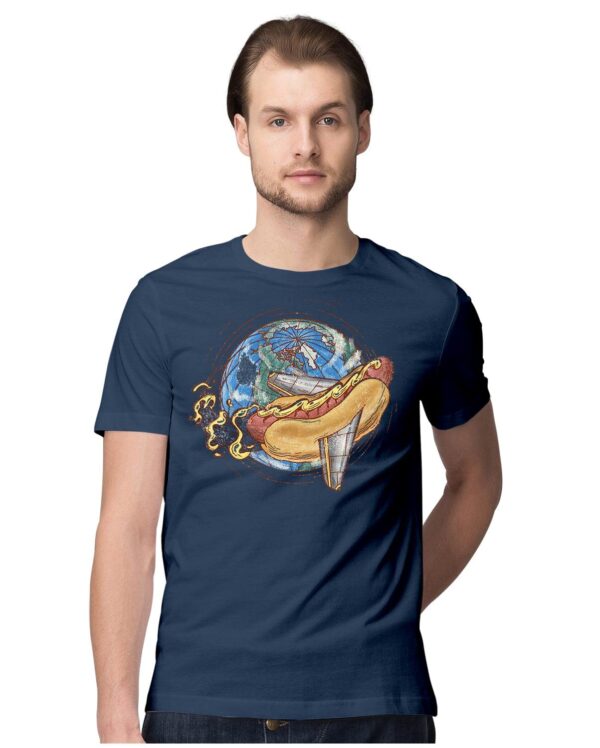 Oversized T-Shirt Space Adventure Corgi Astronaut Men's Women's Unise 100% Cotton Navy Blue; _PT_2142