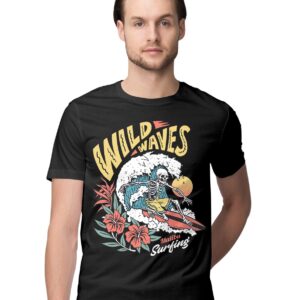 Rick and Morty Fear and Loathing in Las Vegas Mashup Graphic Printed 100% Men's Cotton Tshirt  Navy Blue_RMFL--NBLUE-L-MENR_bz