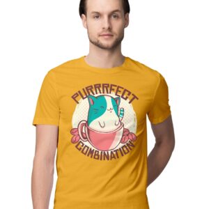 Oversized T-Shirt It's A Purrfect Day Men's Women's Unise 100% Cotton Iris Lavender; _OPURUNQP-Iris Lavender 2XL Oversized_bz